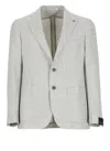 Tagliatore Single-breasted Checked Blazer In Grey