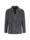 Tagliatore Casual Jacket With Back Vent And Front Pockets In Grey