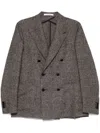 Tagliatore Double-breasted Wool Blend Jacket In Grey