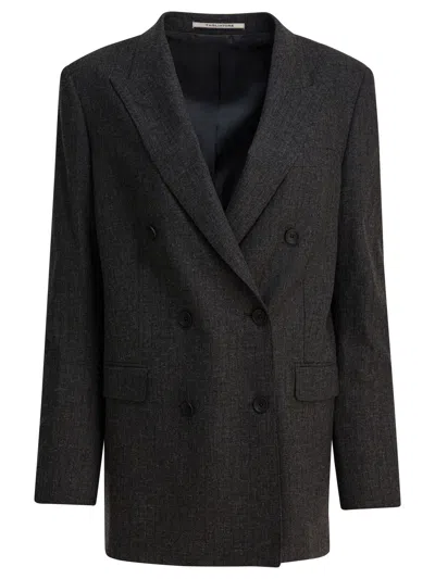 Tagliatore Jackets Grey In Black