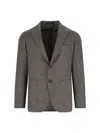 Tagliatore Classic Houndstooth Wool Blazer With Notched Lapels And Button Closure In Brown
