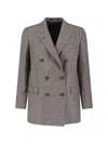 Tagliatore Double-breasted Houndstooth Jacket With Tailored Silhouette In Multi