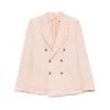 Tagliatore Double-breasted Blazer In Pink