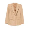 Tagliatore Double-breasted Blazer In Brown