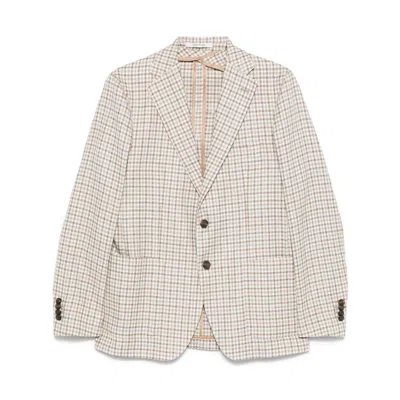 Tagliatore White  Brown Jackets