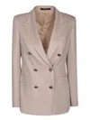 Tagliatore Paris Blazer Jacket Gold Buttons In White