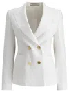 Tagliatore Nayade Double-breasted Blazer In White