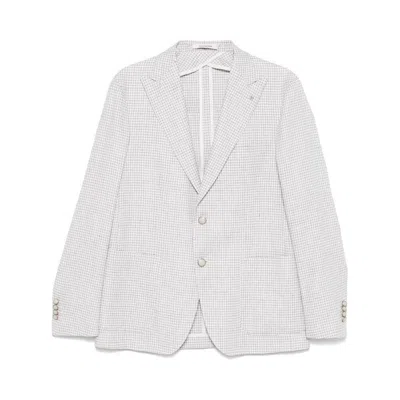 Tagliatore White  Purple Jackets In White/purple