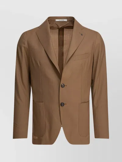 Tagliatore Jackets With Notch Lapel And Buttoned Cuffs