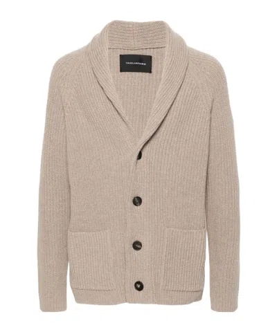 Tagliatore Jackson Wool Cardigan In Nude