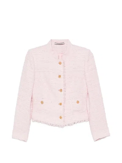 Tagliatore Jaqueline Buttoned Long-sleeve Jacket In Pink