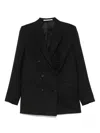 Tagliatore Paris Double-breasted Wool Blazer In 黑色