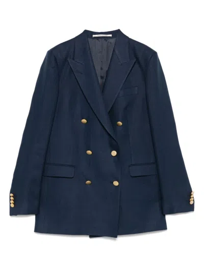 Tagliatore Double-breasted Tailored Blazer With Central Vent In B1174
