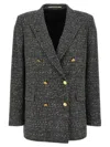 Tagliatore Jasmine Check-patterned Double-breasted Blazer In Black