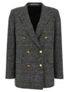 Tagliatore Jasmine Check-patterned Double-breasted Blazer In Black