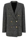 Tagliatore Jasmine Check-patterned Double-breasted Blazer In Black