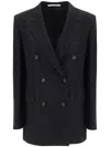 Tagliatore Double-breasted Blazer Featuring Buttoned Cuffs In Black