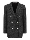 Tagliatore J-asmine10b Blazer In Grey Wool In Black