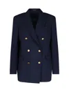Tagliatore Tailored Double-breasted Jacket With Gold Buttons In Blue
