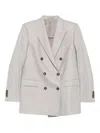 Tagliatore Jasmine Double-breasted Blazer In Gray