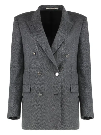Tagliatore Jasmine Double-breasted Blazer In Gray