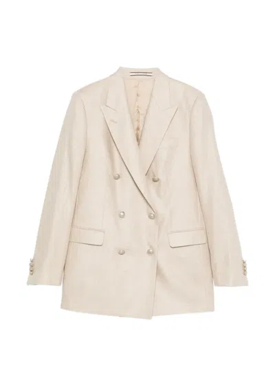 Tagliatore Jasmine Double-breasted Blazer In Neutral