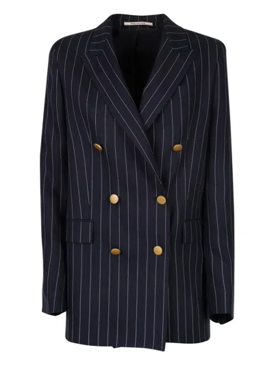 Tagliatore Jasmine Double Breasted Jacket In Blue