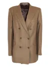 Tagliatore Jasmine Double-breasted Jacket In Brown
