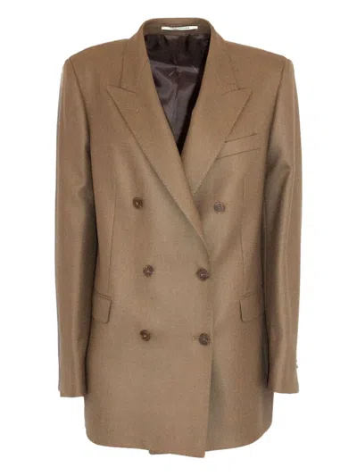 Tagliatore Jasmine Double-breasted Jacket In Brown
