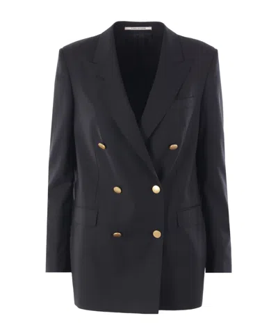 Tagliatore Jasmine Double-breasted Tailored Blazer In Black