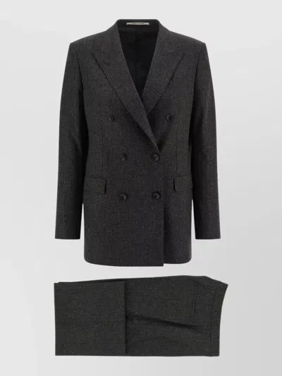 Tagliatore Jasmine Double Breasted Tailored Dress Jacket In Gray