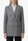 Tagliatore Jasmine Double-breasted Buttoned Jacket In Gray