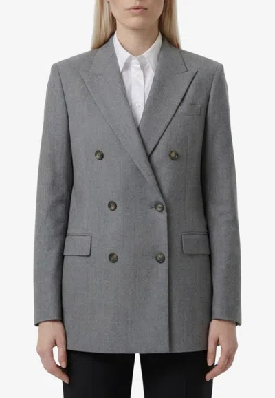 Tagliatore Jasmine Double-breasted Buttoned Jacket In Gray