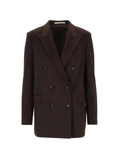 Tagliatore Jasmine Double-breasted Jacket In Brown