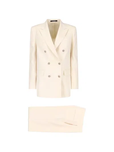Tagliatore Double-breasted T Jasmine Suit In Neutral