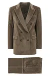 Tagliatore Long-sleeved Suit In Brown