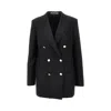 Tagliatore 'jasmine' Houndstooth Double-breasted Jacket In Black