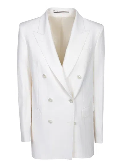 Tagliatore Jasmine Linen Jacket In White