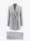 Tagliatore Buttoned Double-breasted Suit In Gray