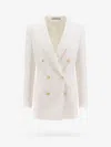 Tagliatore Double-breasted White Jacket With Gold-tone Buttons In White