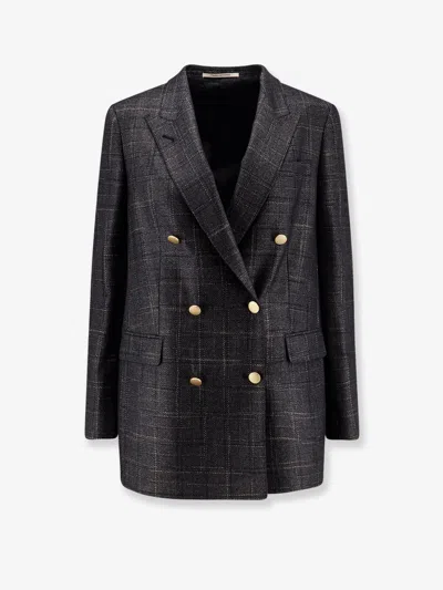 Tagliatore Jasmine Wool And Viscose Blazer In Black