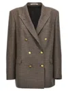 Tagliatore Jasmine Double Breast Wool Blazer In Brown