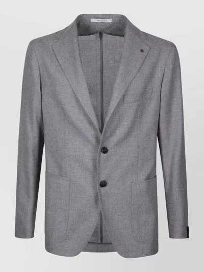 TAGLIATORE JERSEY JACKET WITH NOTCH LAPEL AND POCKETS
