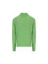Tagliatore High-neck Cashmere Sweater In Green