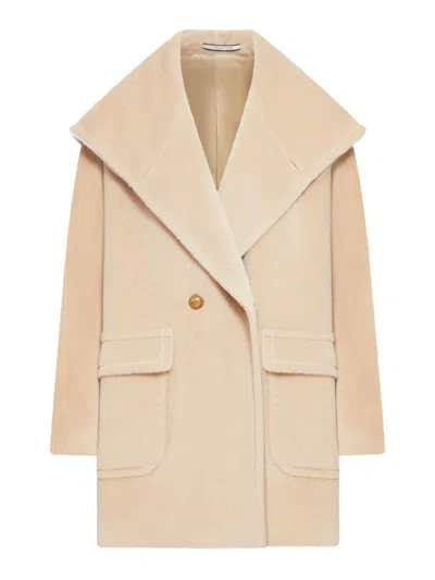 Tagliatore Jilly Alpaca Wool Coat In Nude & Neutrals