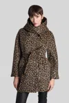 Tagliatore Leopard Printed Jilly Coat In Brown