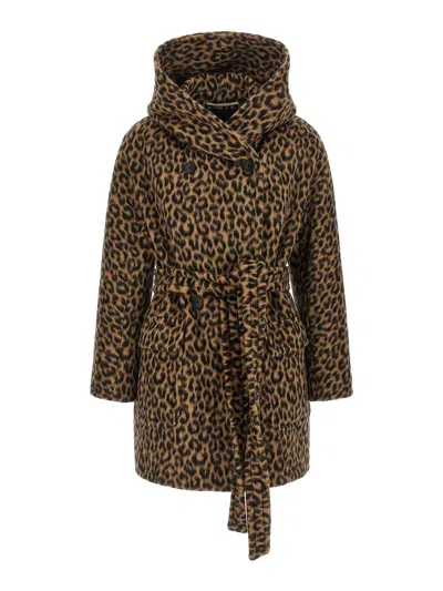 Tagliatore Jilly Coat In Animal Print