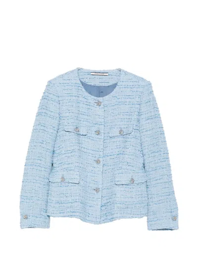 Tagliatore Jodie Buttoned Flap-pocket Jacket In Blue