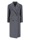 Tagliatore Tailored Grey Coat With Timeless Design In Gray