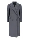 Tagliatore Tailored Grey Coat With Timeless Design In Gray